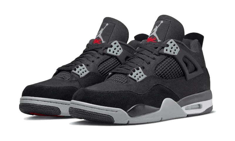 Air Jordan 4 Black Canvas